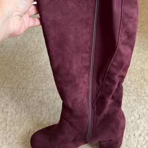 Burgundy boots